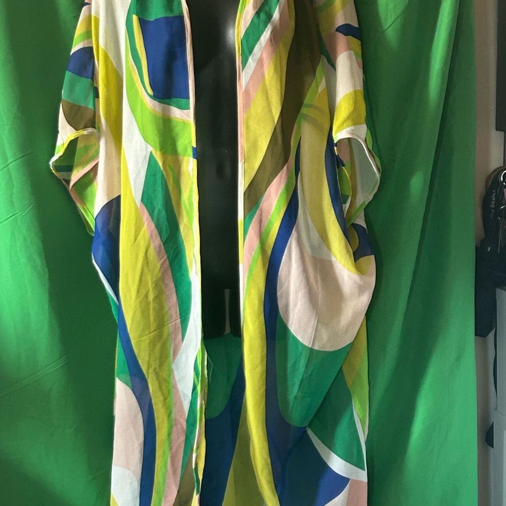 Multicolor Abstract Women's Kimono Top